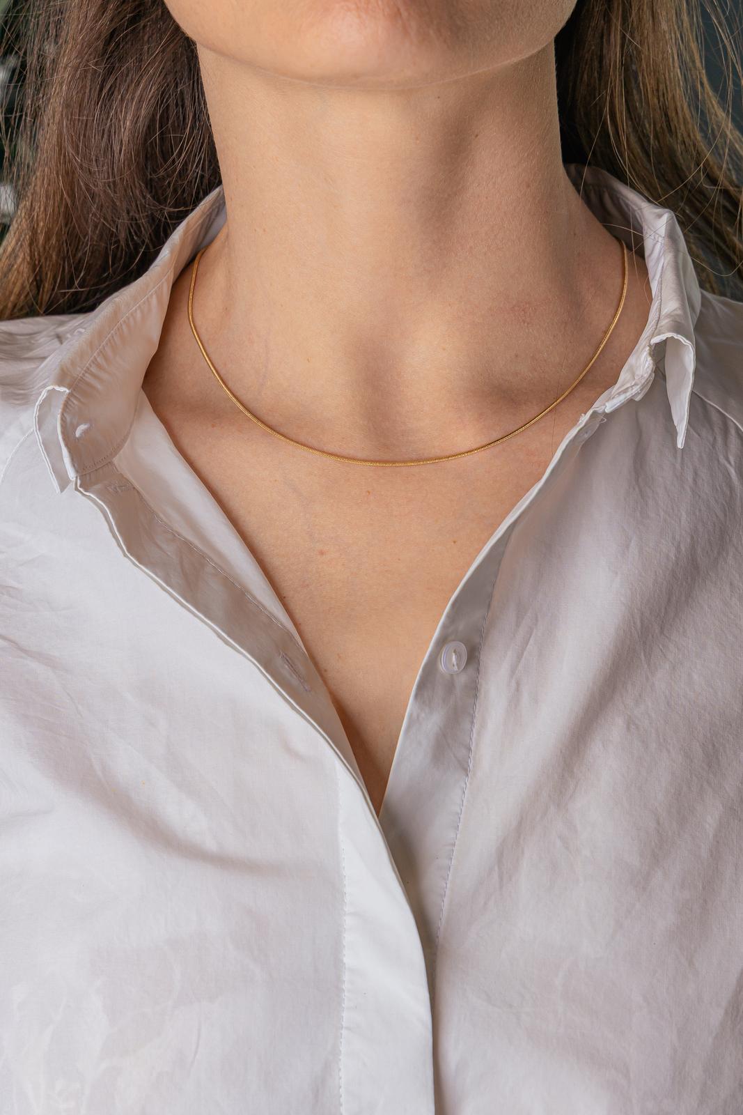 Collier Maille serpentine Or jaune