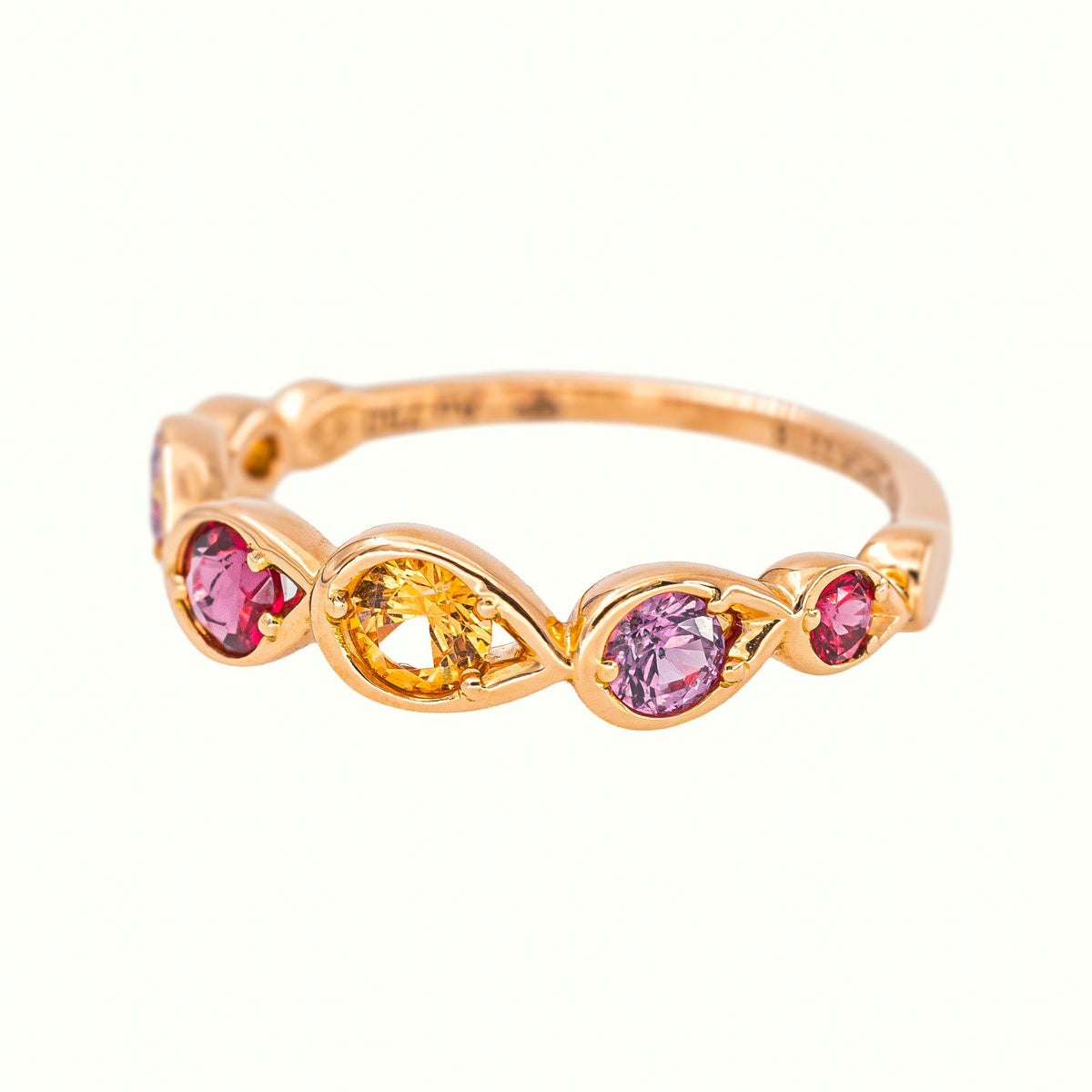 Mellerio Bague Anneau Indra Rose Or rose Saphir