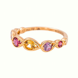 Mellerio Bague Anneau Indra Rose Or rose Saphir