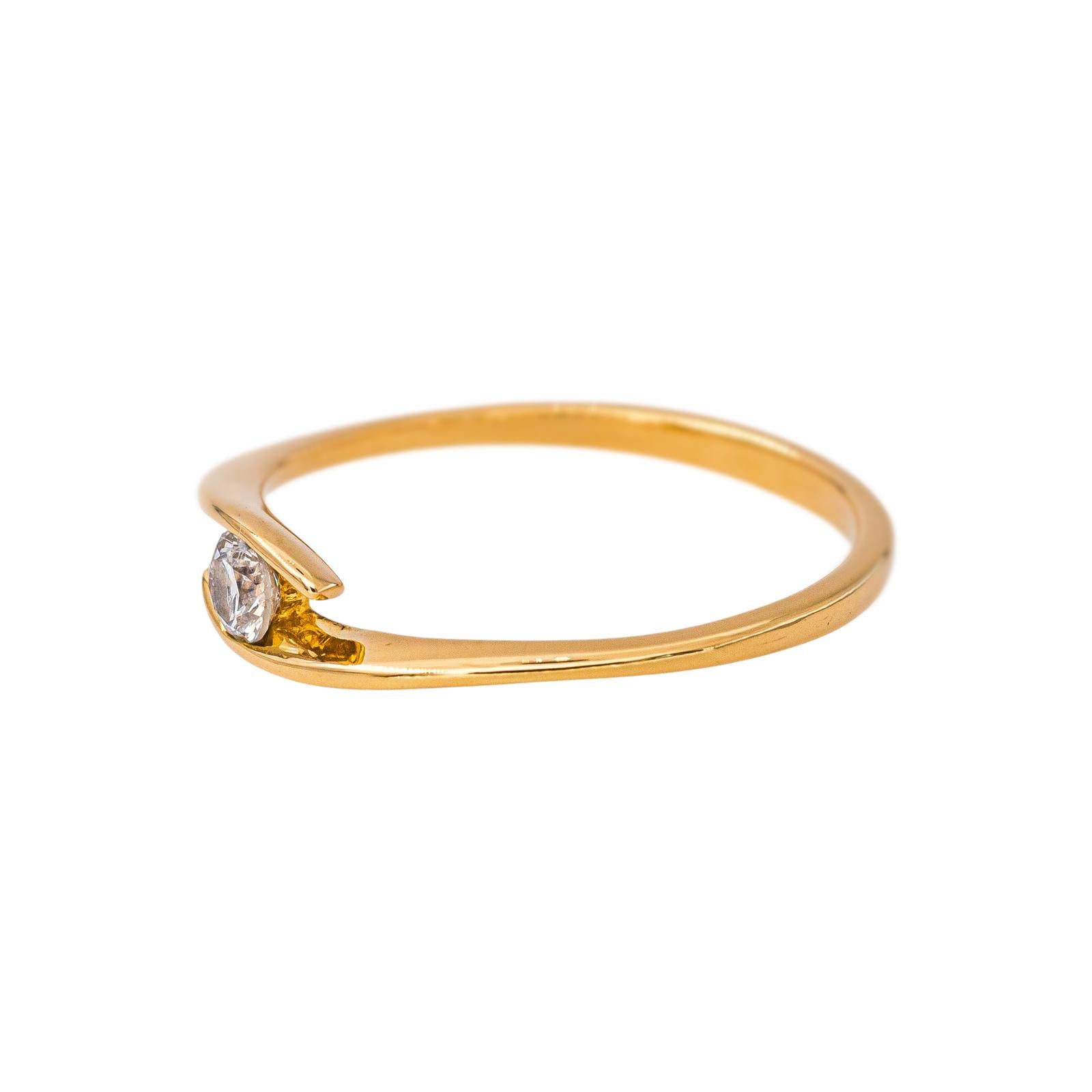 Bague Solitaire Or jaune Diamant