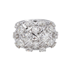 Bague Dôme Platine Diamant