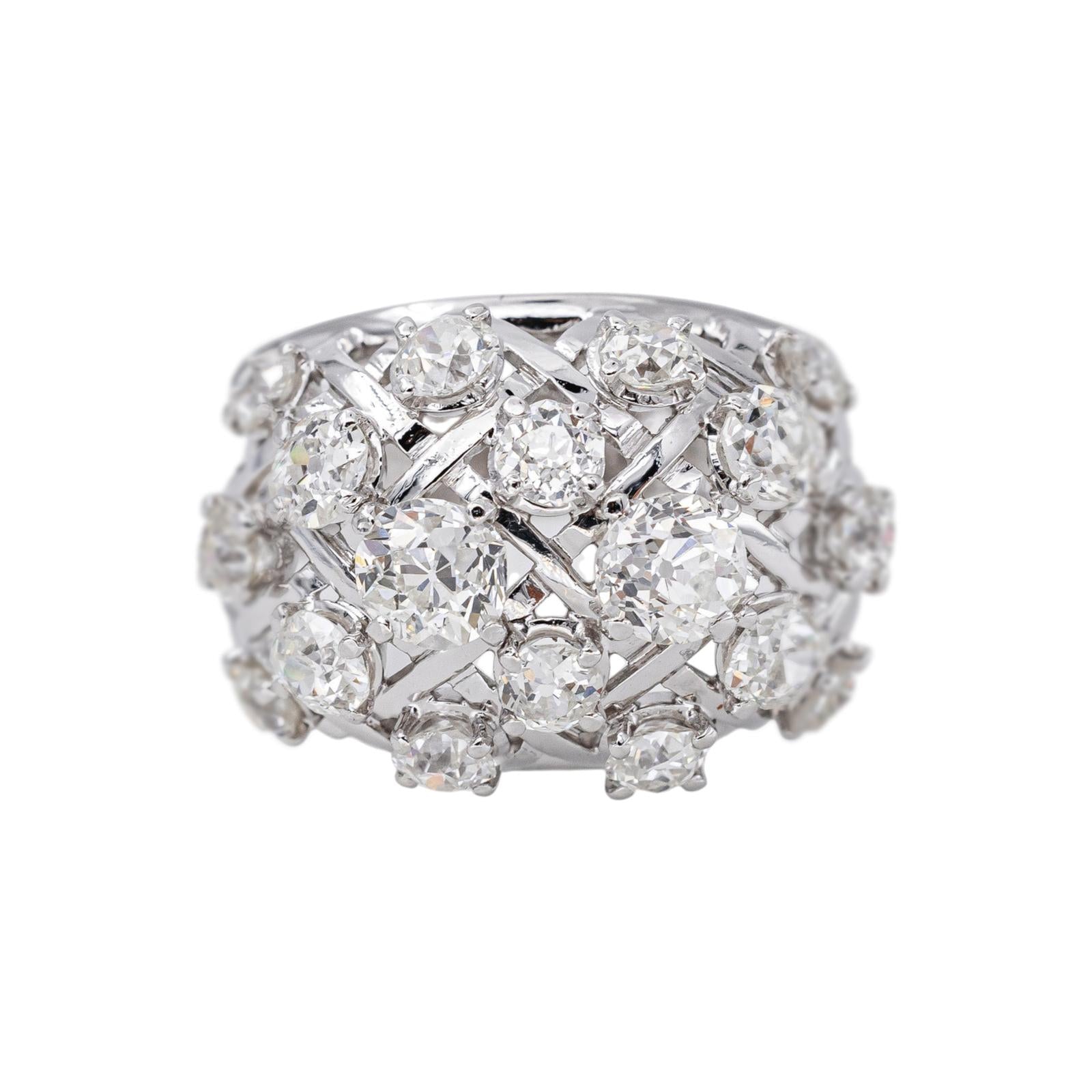 Bague Dôme Platine Diamant