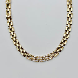 Collier Maille CARTIER "Panthère" en or jaune et diamants