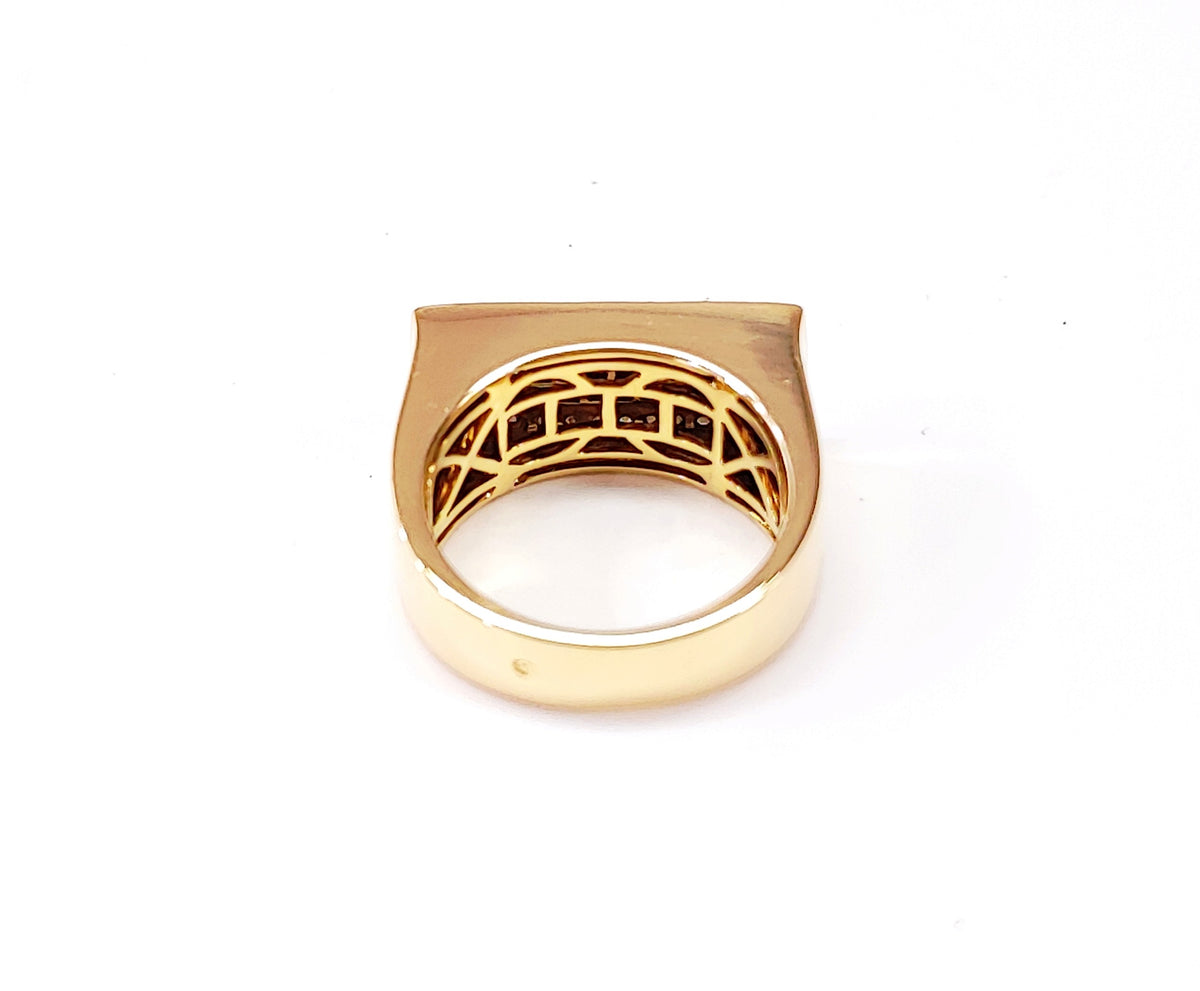 Bague Jonc en or jaune et diamants