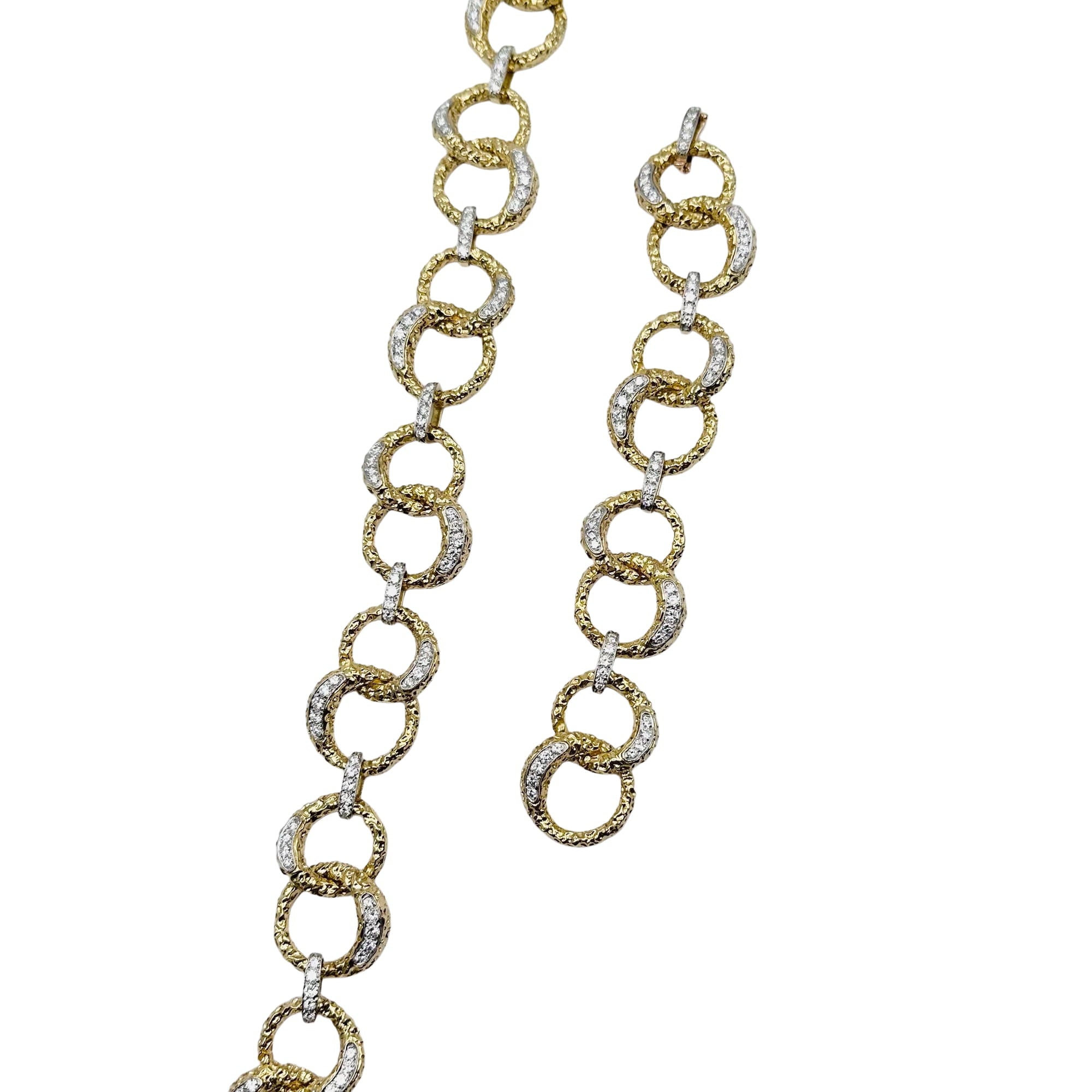 Bracelet M. GERARD en or jaune, platine et diamants