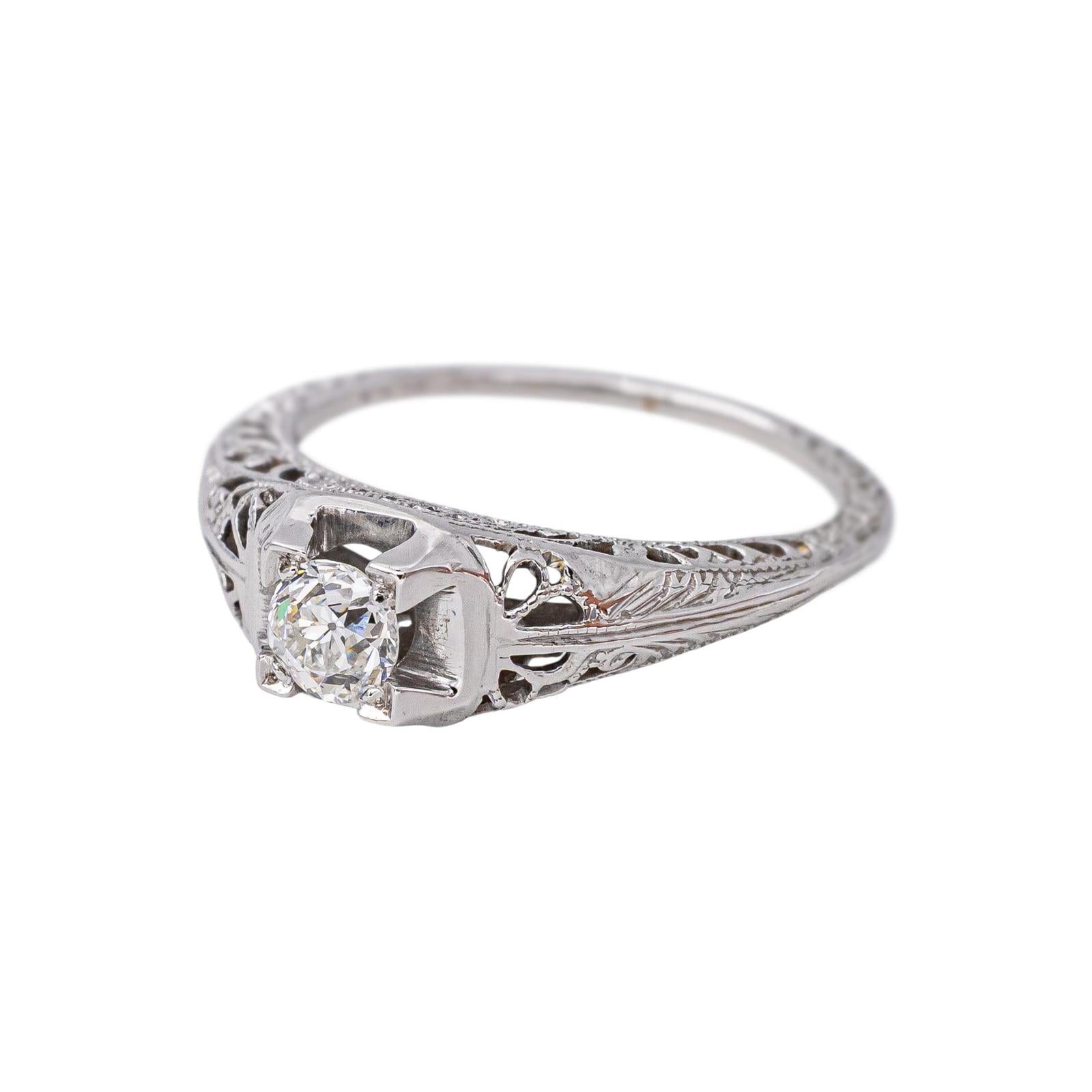 Bague Solitaire Or blanc Diamant