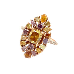 Bague Cocktail en or rose et diamants