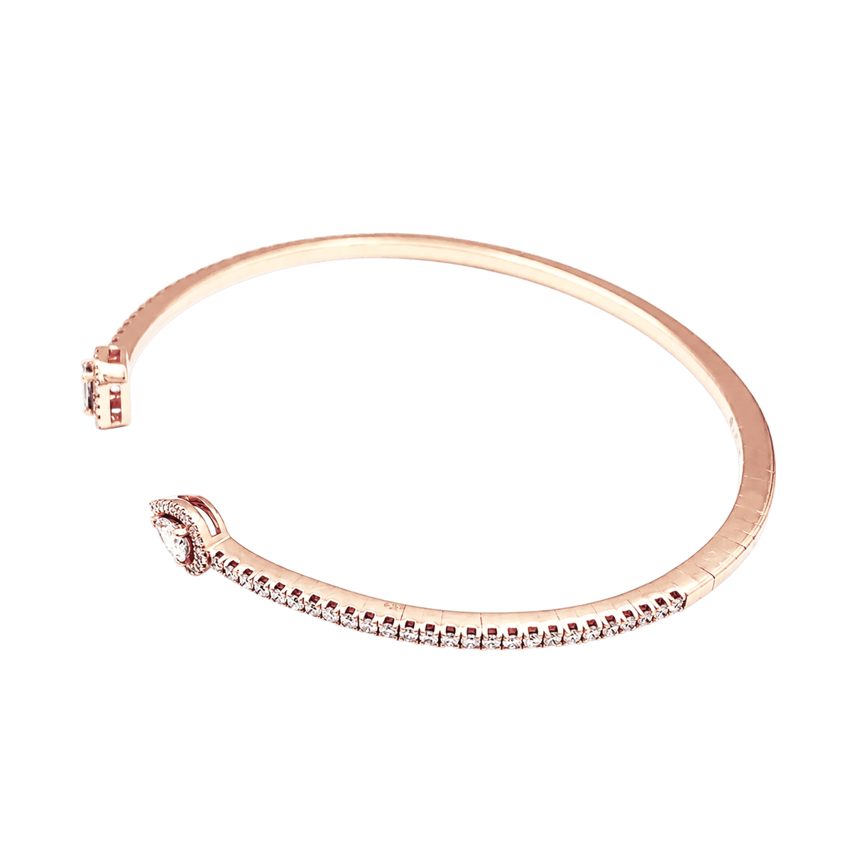 Bracelet Jonc MESSIKA My Twin Pavé PM en or rose et diamants