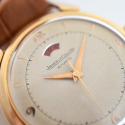 Montre JAEGER-LECOULTRE "Power Reserve 40h" en or rose et cuir