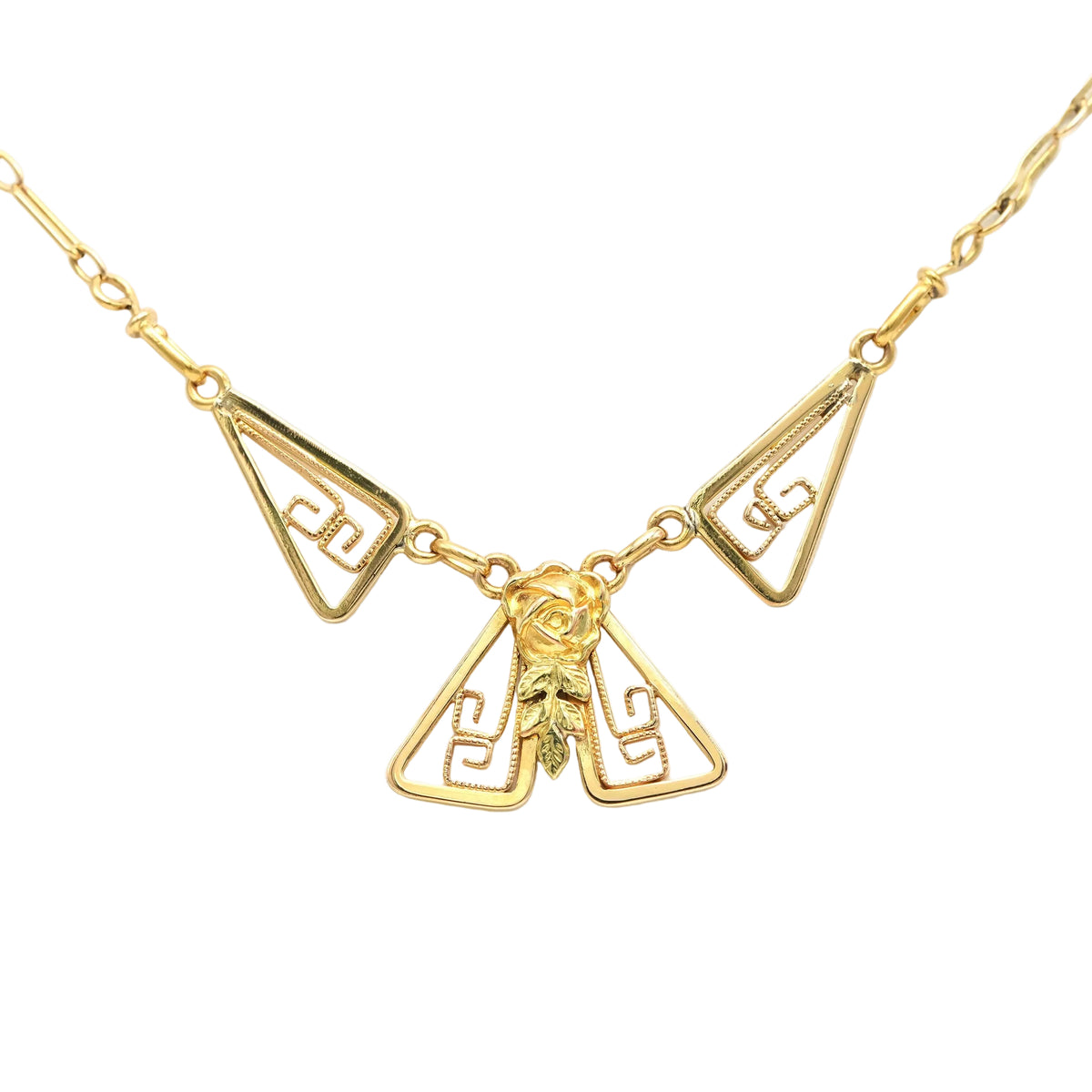 Collier Art Déco en or jaune