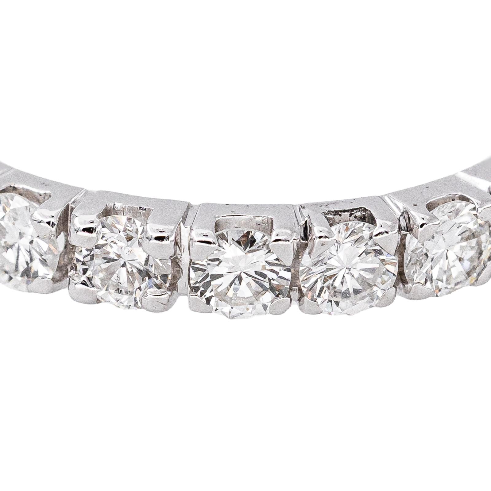 Bague  Alliance tour complet  Or blanc Diamant