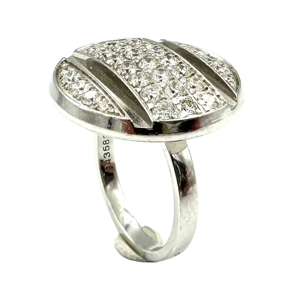 Bague Cocktail CHAUMET "Class One Croisière" en or blanc et diamants