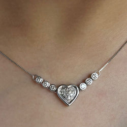 Collier Pendentif en or blanc et diamants