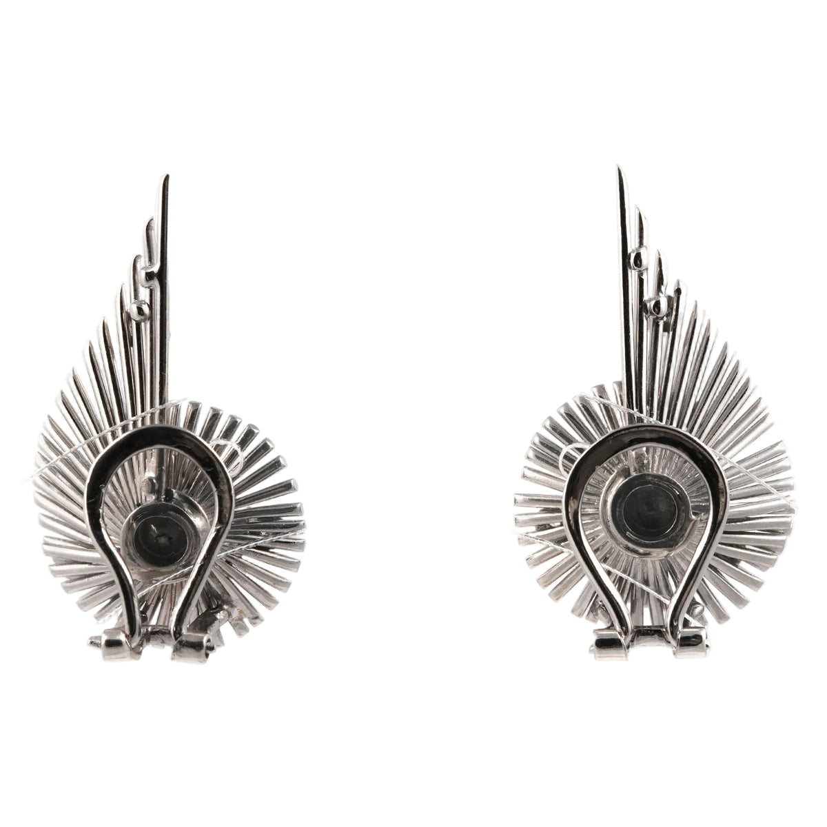 Boucles d'oreilles Clips en or blanc et diamants