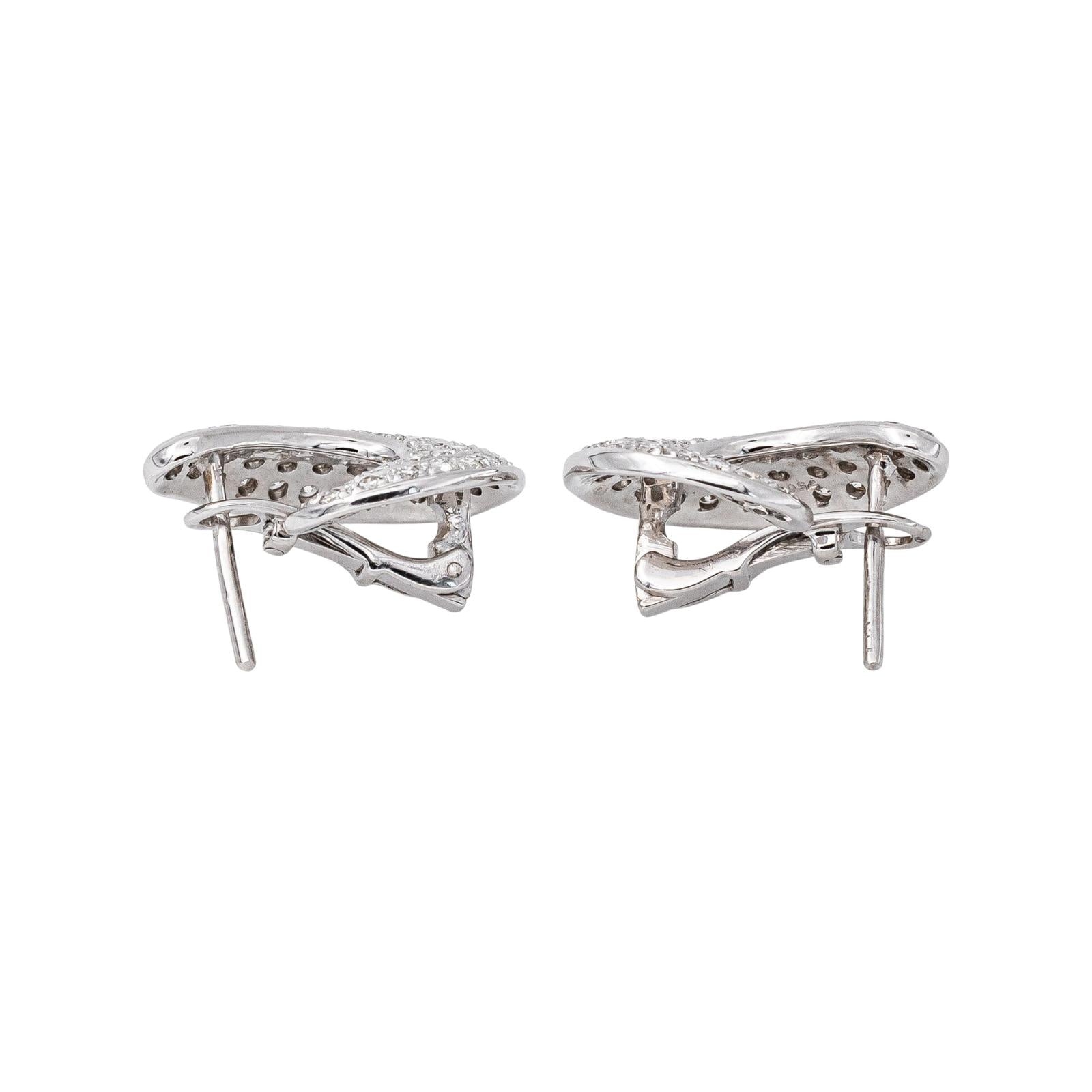 Boucles d'oreilles Or blanc Diamant