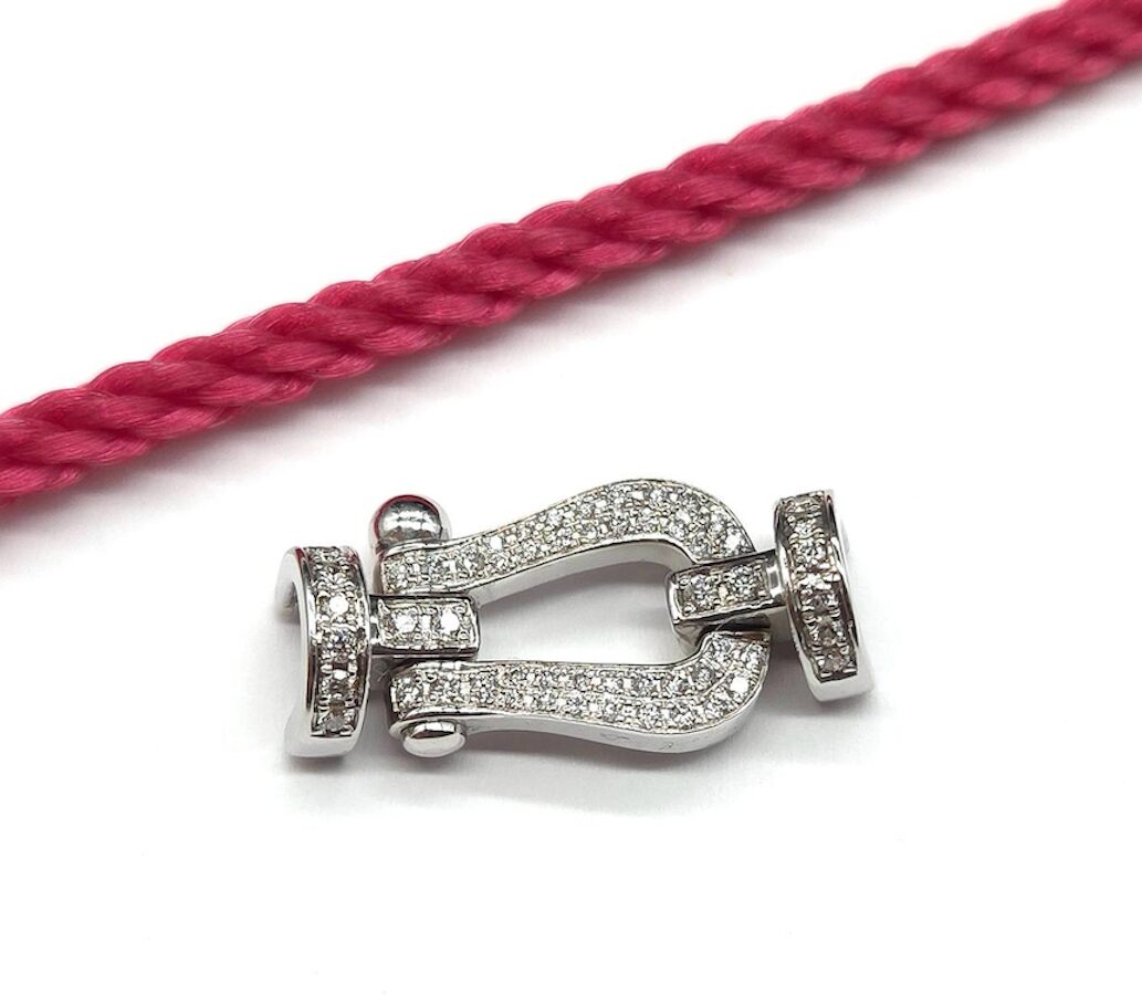 Bracelet FRED Force 10 GM en or blanc et diamants