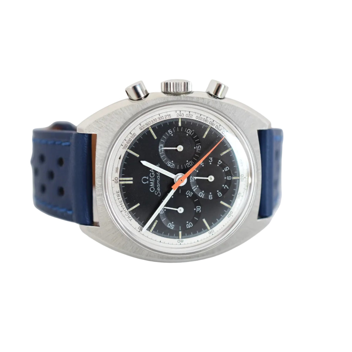 Montre OMEGA "Seamaster" en acier et cuir