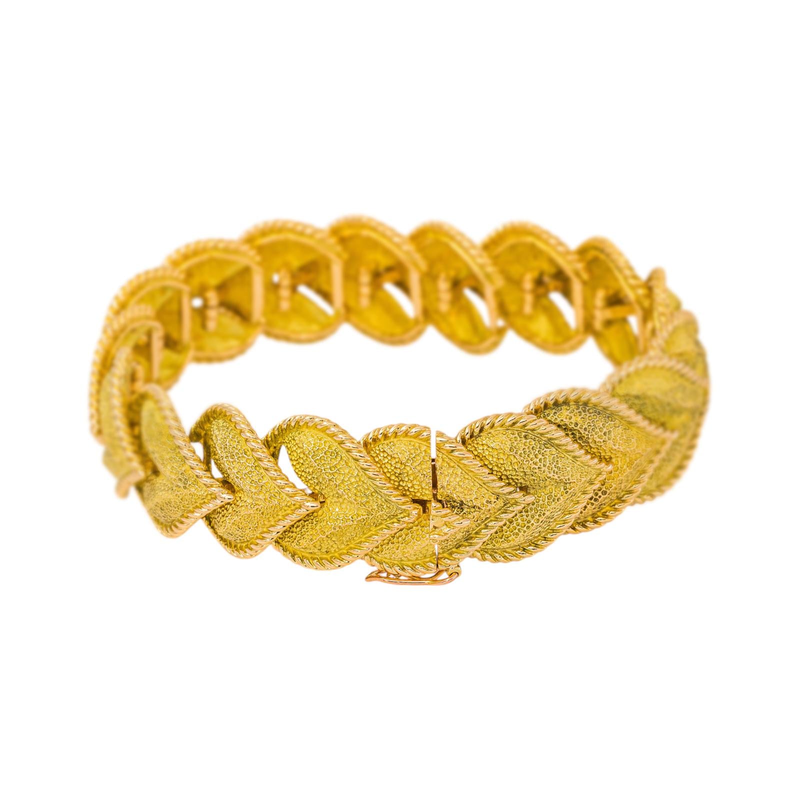 Bracelet Maille en or jaune et or rose