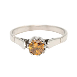 Bague Solitaire en or blanc et diamant