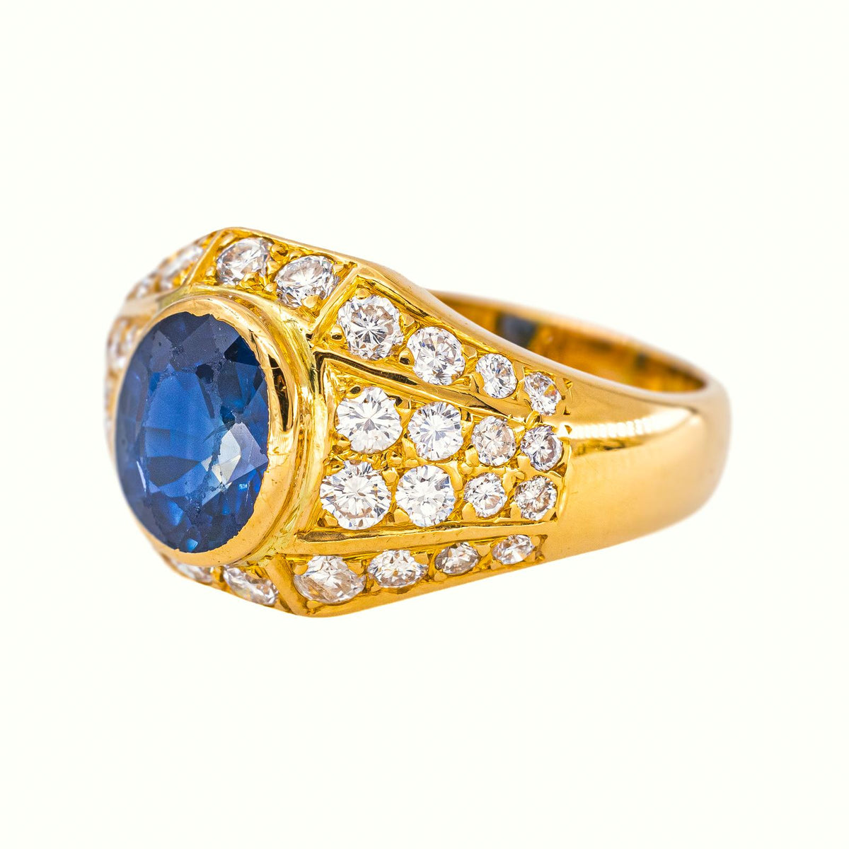 Bague Or jaune Saphir