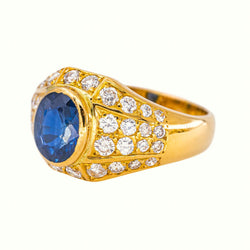 Bague Or jaune Saphir