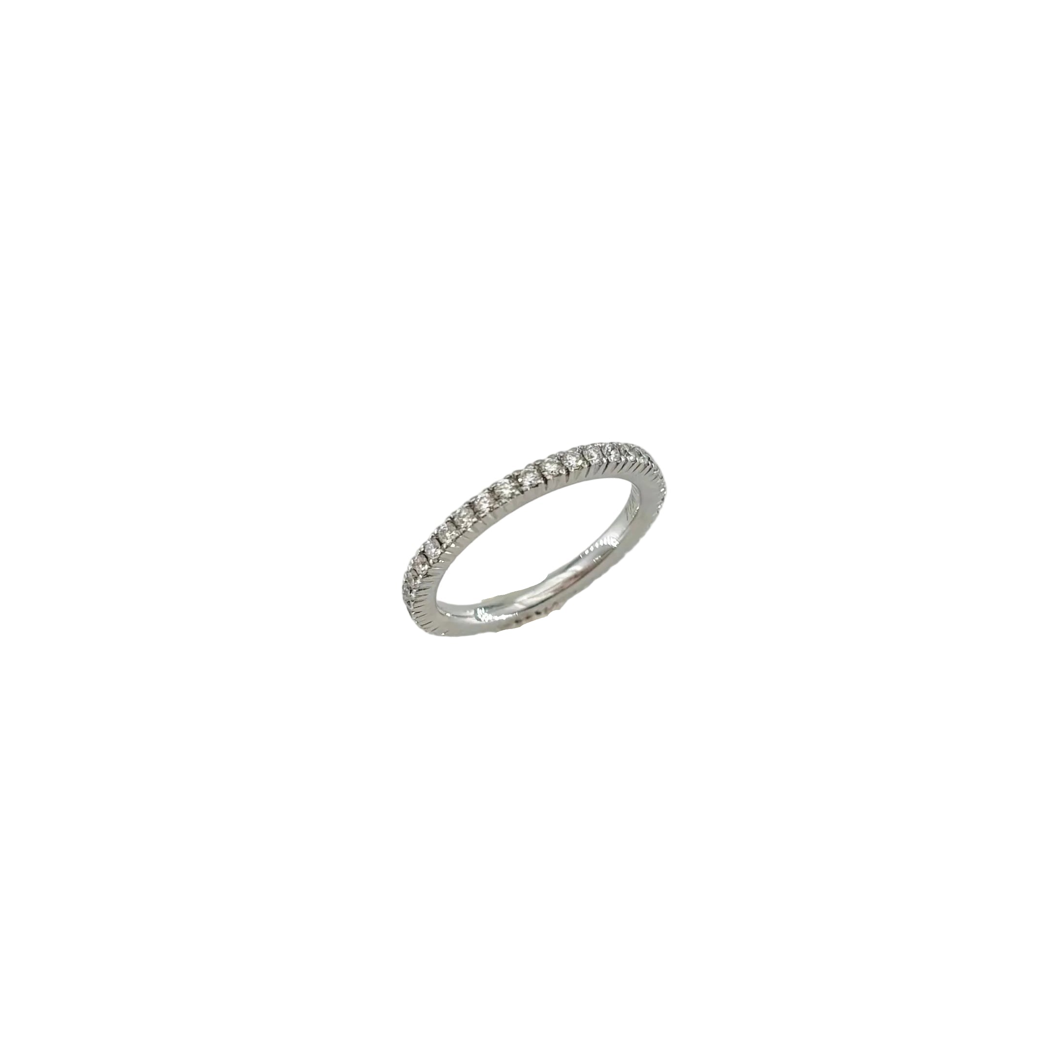 Bague Alliance en or blanc et diamants