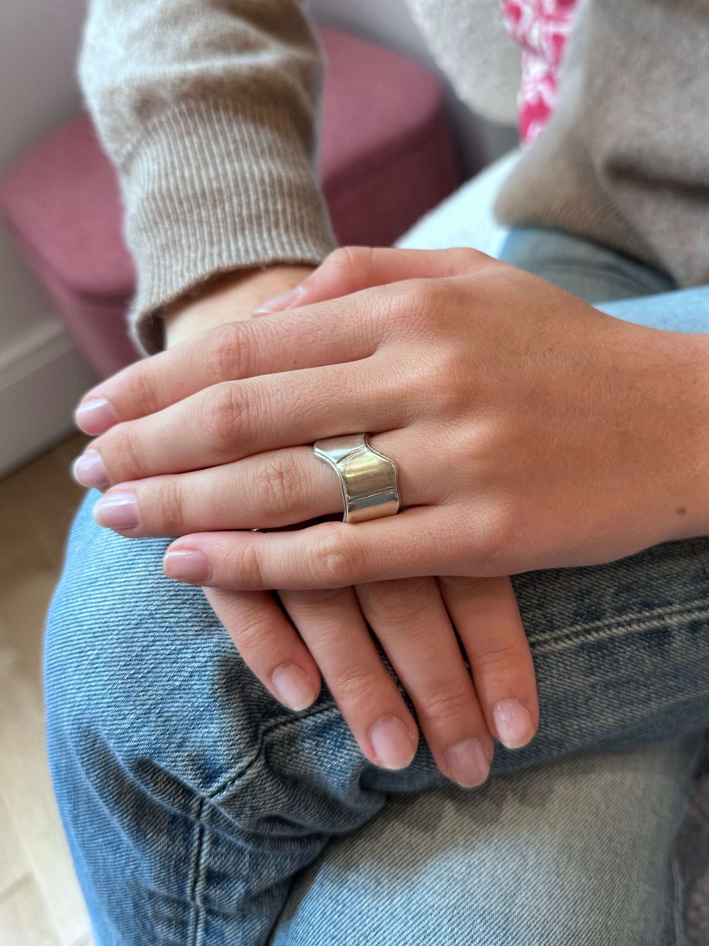 Bague HERMÈS Niloticus Éclat en argent
