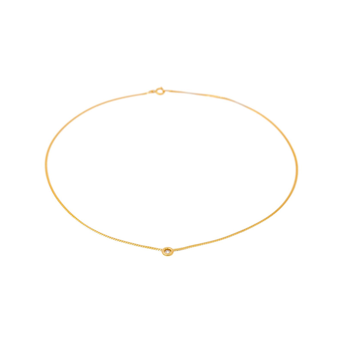 Collier Solitaire Or jaune Diamant