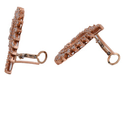 Boucles d'oreilles Clips en or rose et diamants