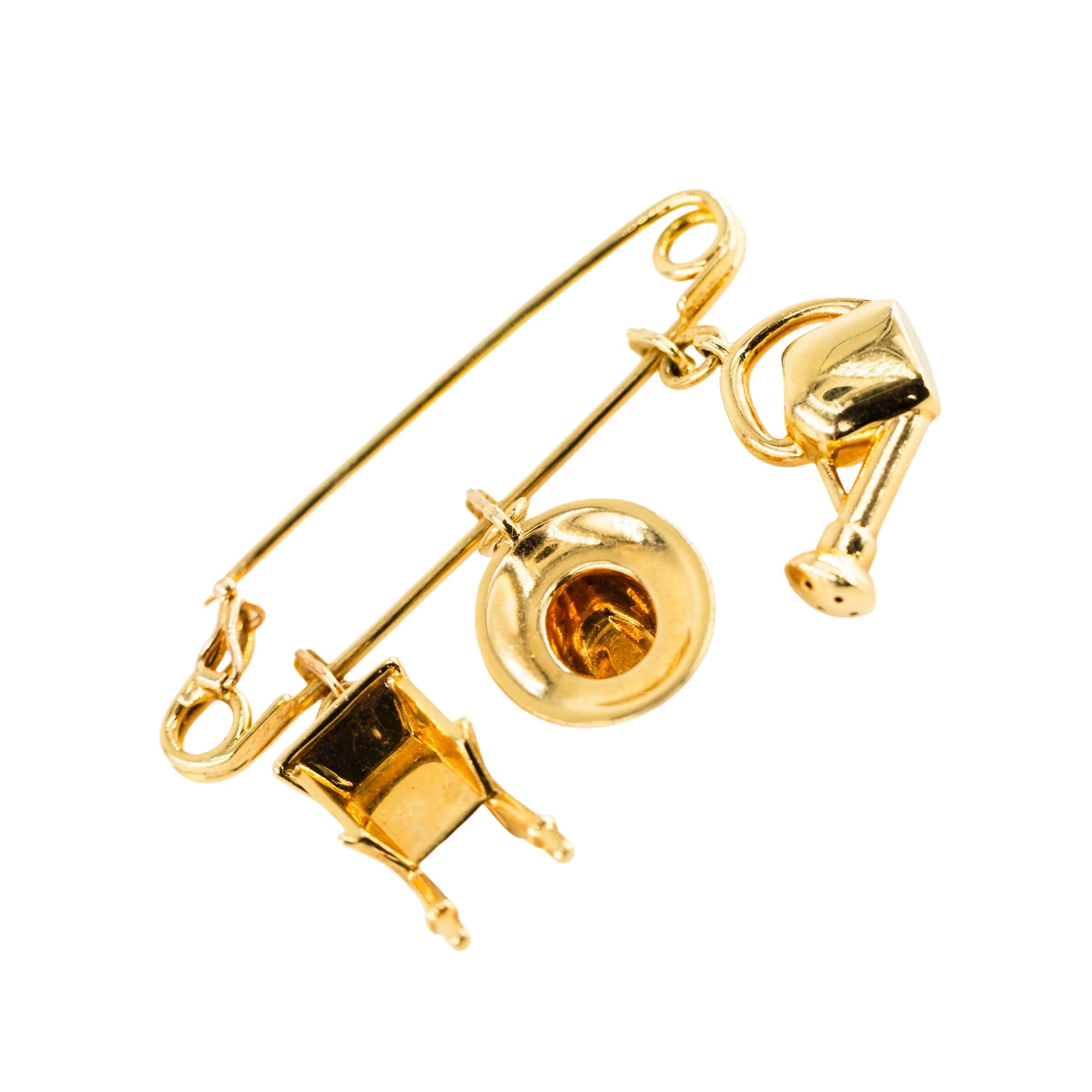 Broche Épingle CARTIER "Le Jardinier" en or jaune