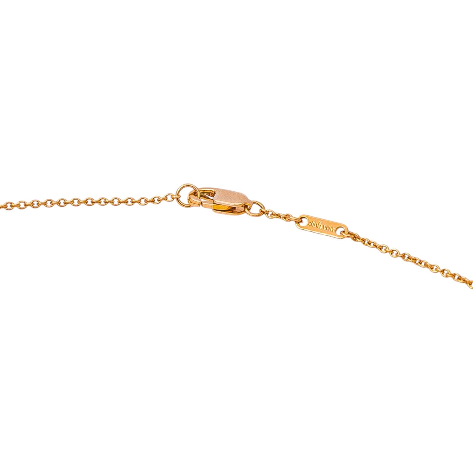 Dinh Van Collier Maille Forçat  Or rose