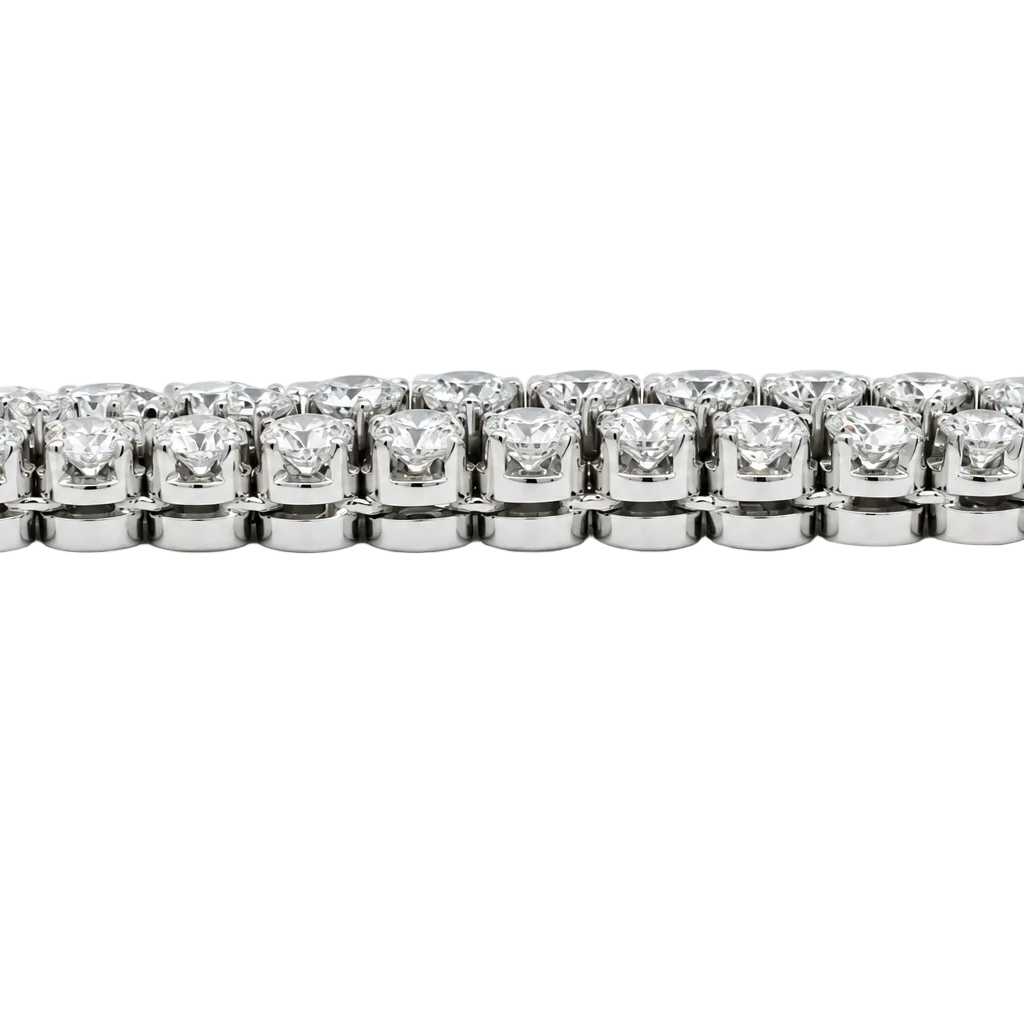 Bracelet Souple en or blanc et diamants