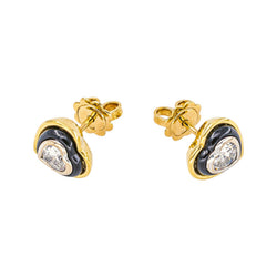 Boucles d'oreilles Puces Or jaune Diamant