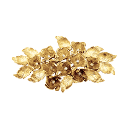 Broche "Fleurs", or jaune et diamants.