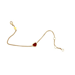 Bracelet CHOPARD "Happy Hearts" en or rose et cornaline