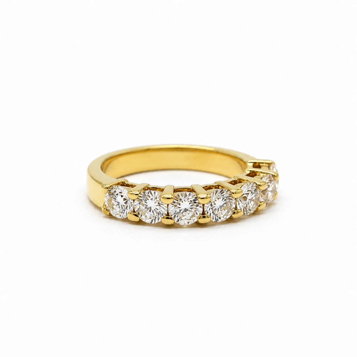 Bague Alliance en or jaune et diamants