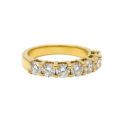 Bague Alliance en or jaune et diamants
