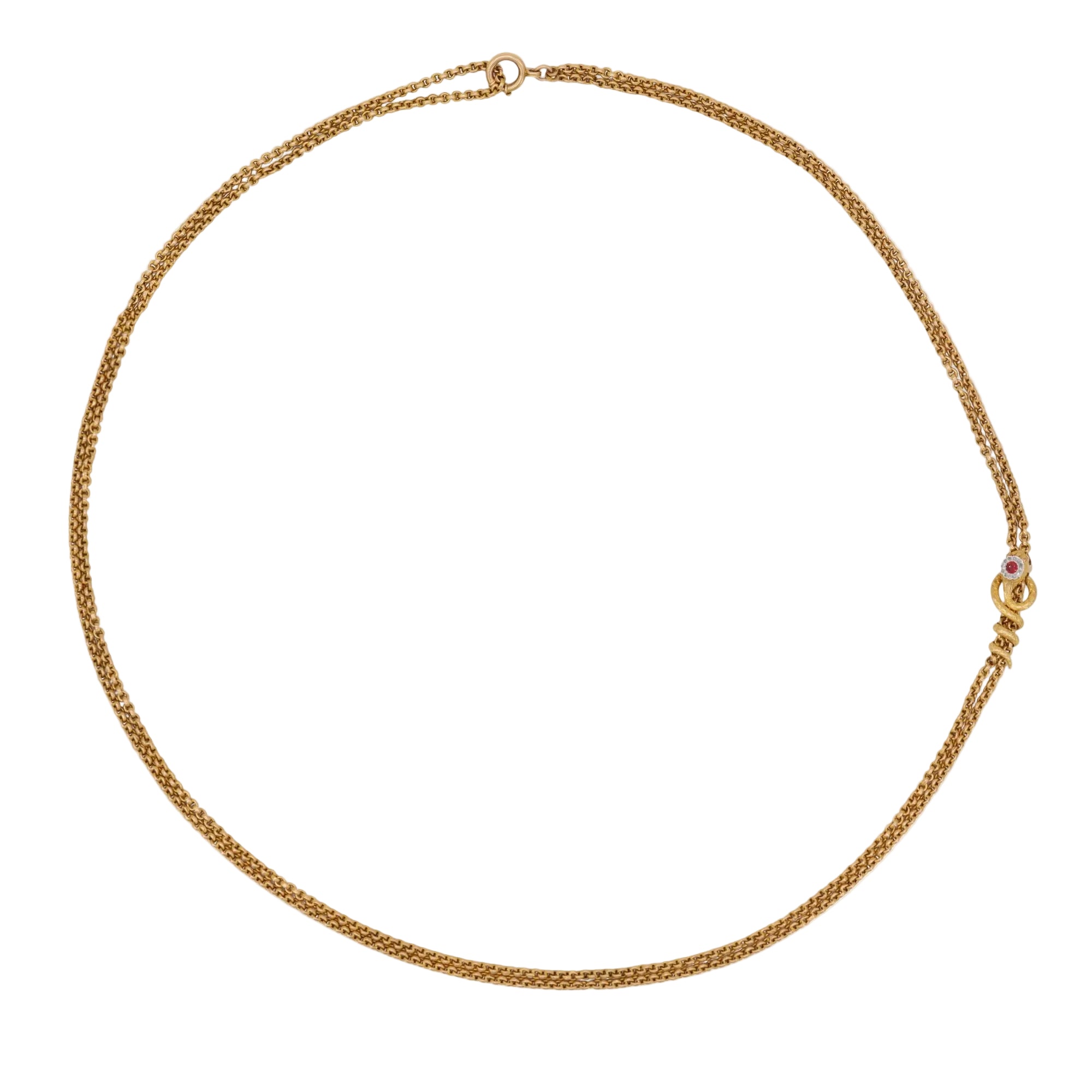 Collier Sautoir en or jaune et diamants