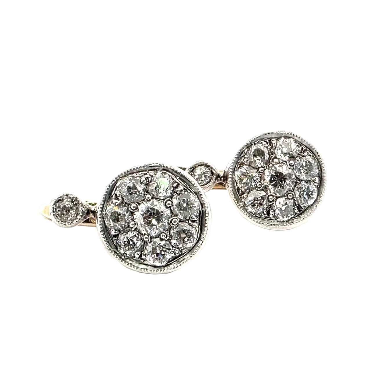 Boucles d'oreilles Dormeuses en or jaune et diamants