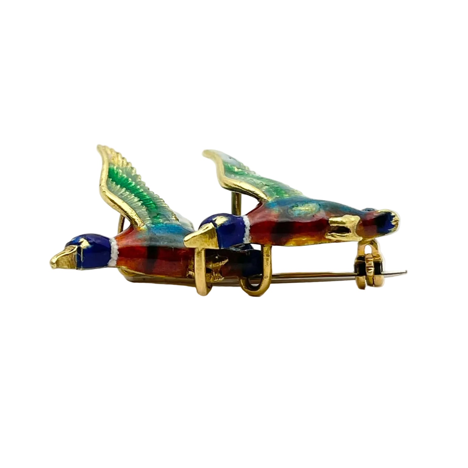 Broche GUCCI en or jaune et émail