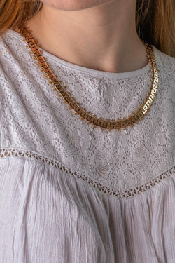 Collier maille de grecques Or rose