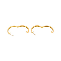 Boucles d'oreilles Créoles Or jaune Diamant