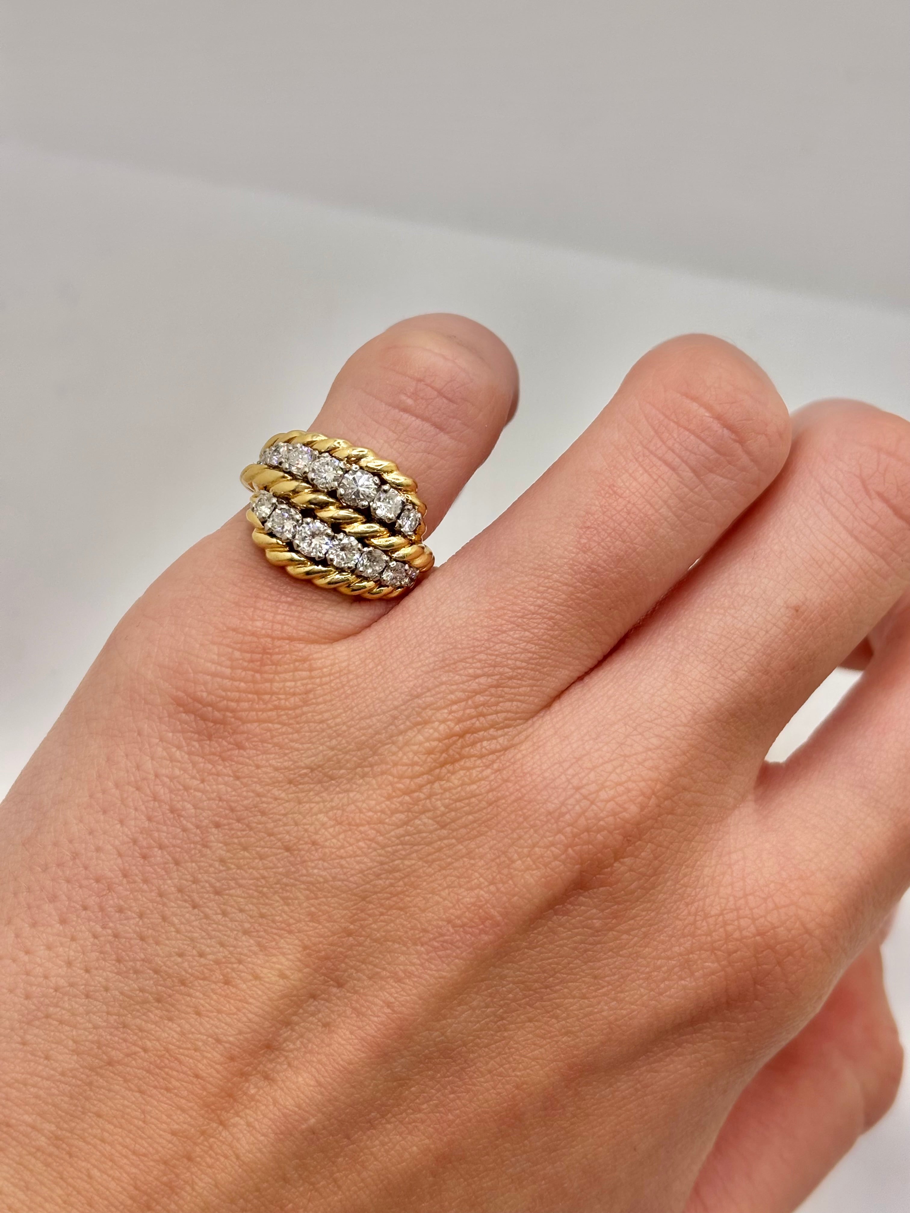 Bague Cocktail VAN CLEEF & ARELS en or jaune et diamants