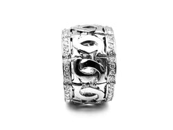 Bague CARTIER  "Entrelacés" en or blanc et diamants