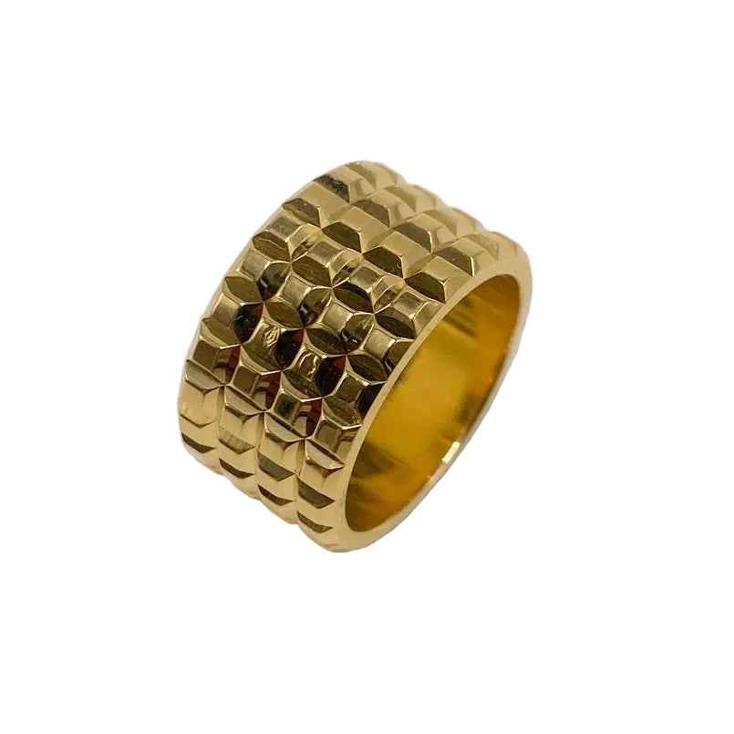 Bague Bandeau BOUCHERON Clou de Paris en or jaune