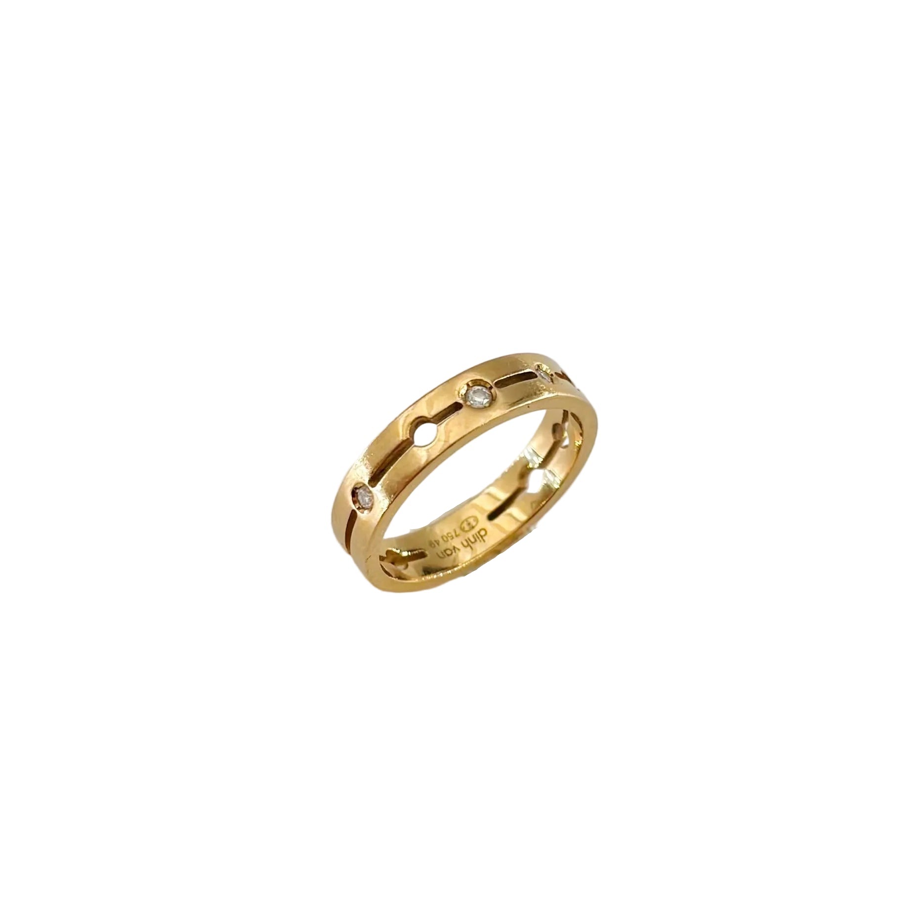 Bague DINH VAN "Pulse" PM en or rose et diamants