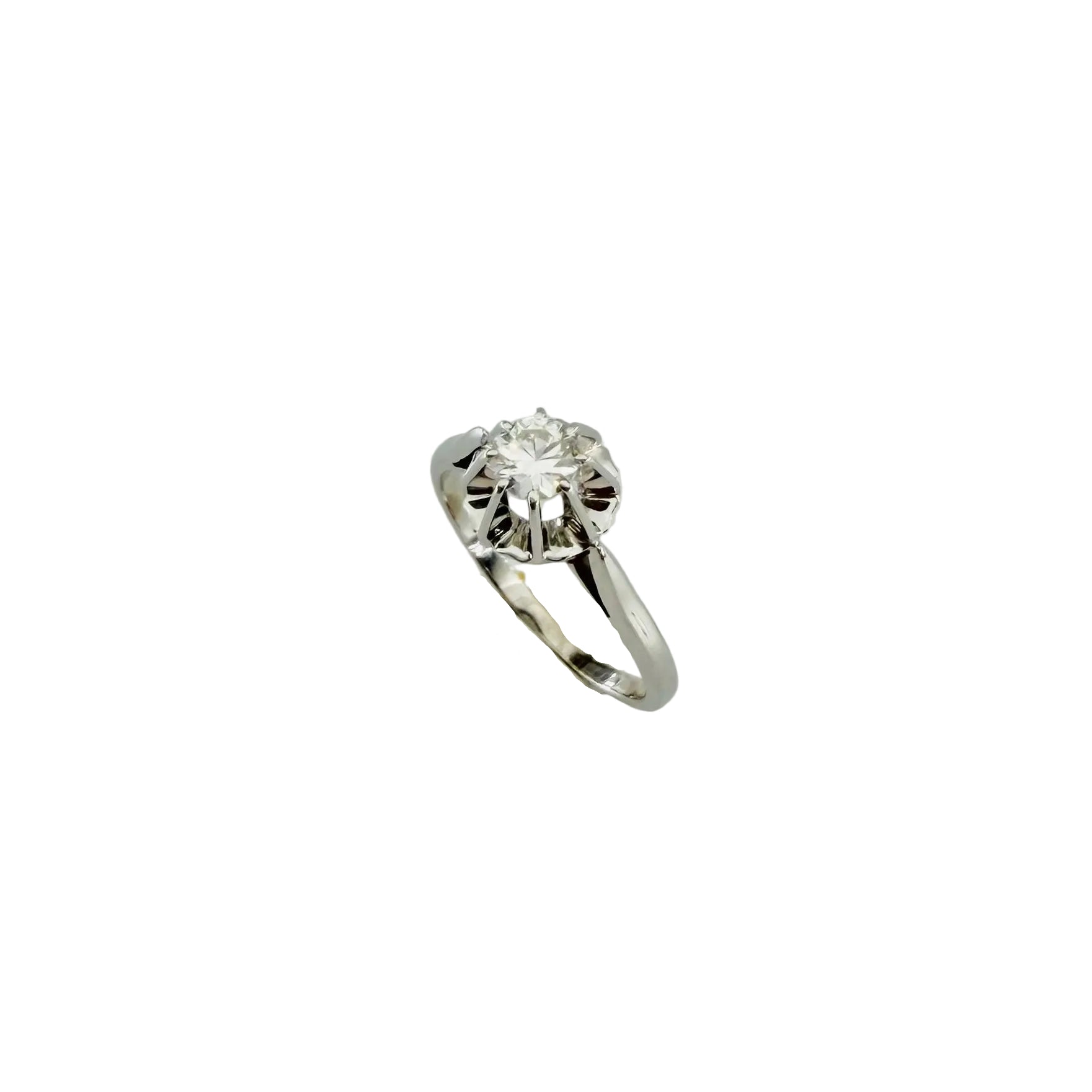 Bague Solitaire en or blanc et diamant