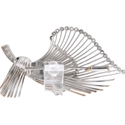 Broche en or blanc et diamants