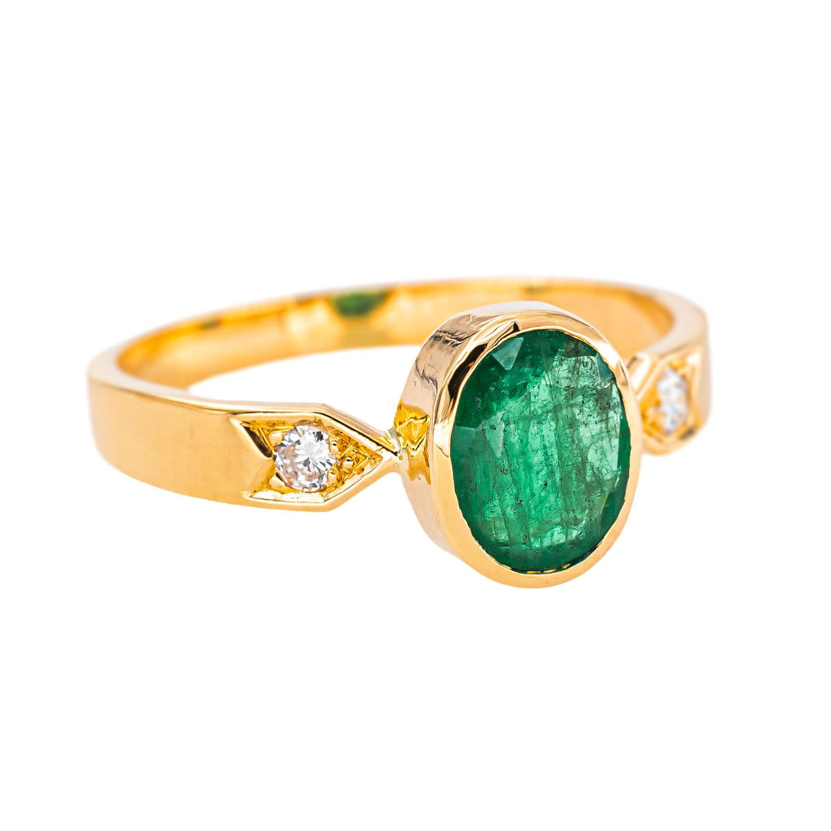 Bague Or jaune Emeraude