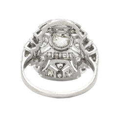 Bague Dôme en platine et diamants